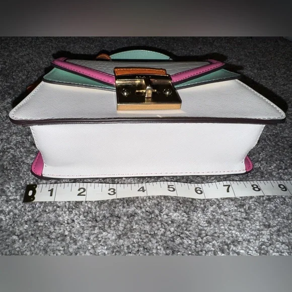 ALDO White, Pink, Mint & Orange Top-Handle Satchel - Picture 4 of 10